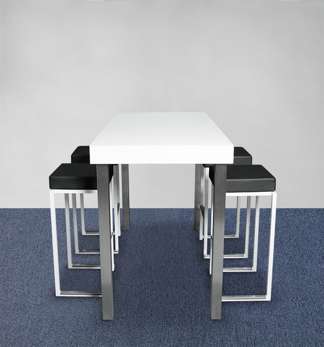 Hochtisch 4er Set KUBO Schwarz