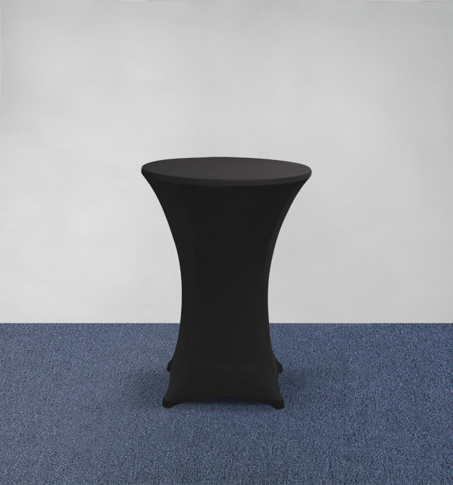 Stehtischhusse mieten Schwarz 80cm