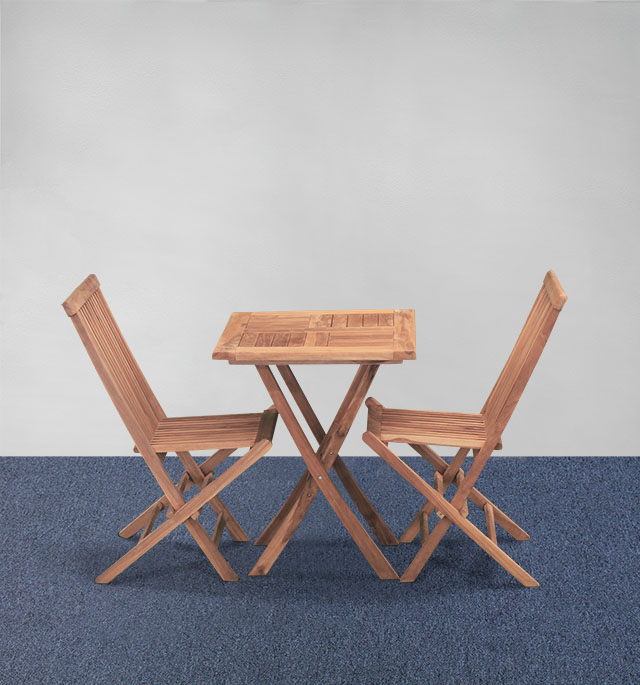 Teak Set Braun