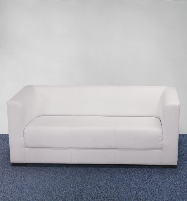 Sofa elegant 3er Weiss
