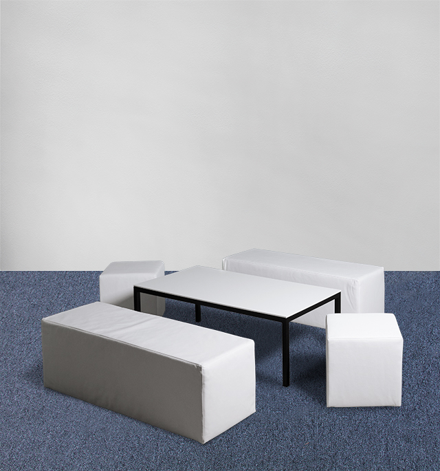 Lounge Set Mini Weiss Schwarz