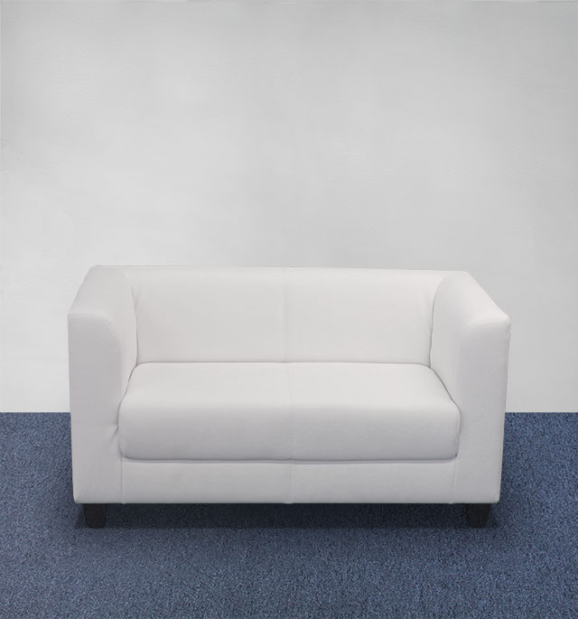 Sofa leihen elegant 2er Weiss