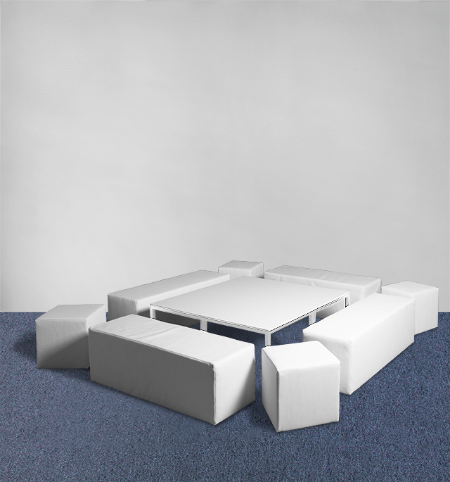 Lounge leihen Set Locker Weiss Weiss