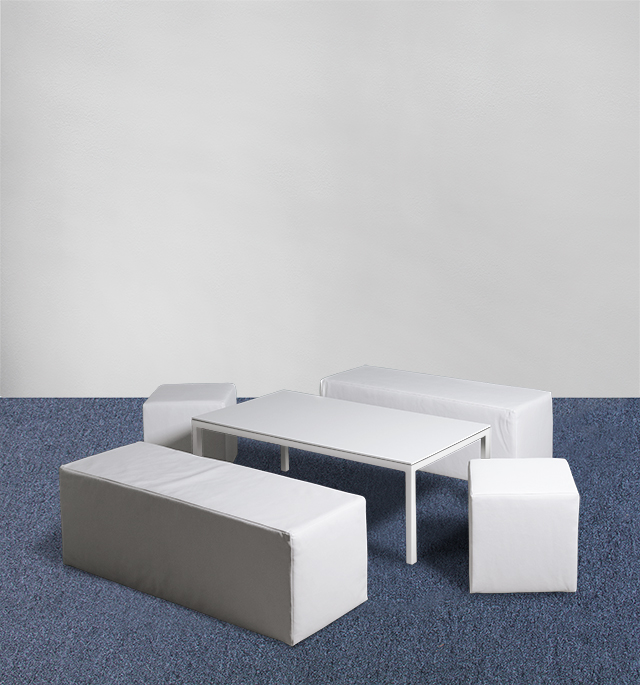 Lounge leihen Set Mini Weiss Weiss