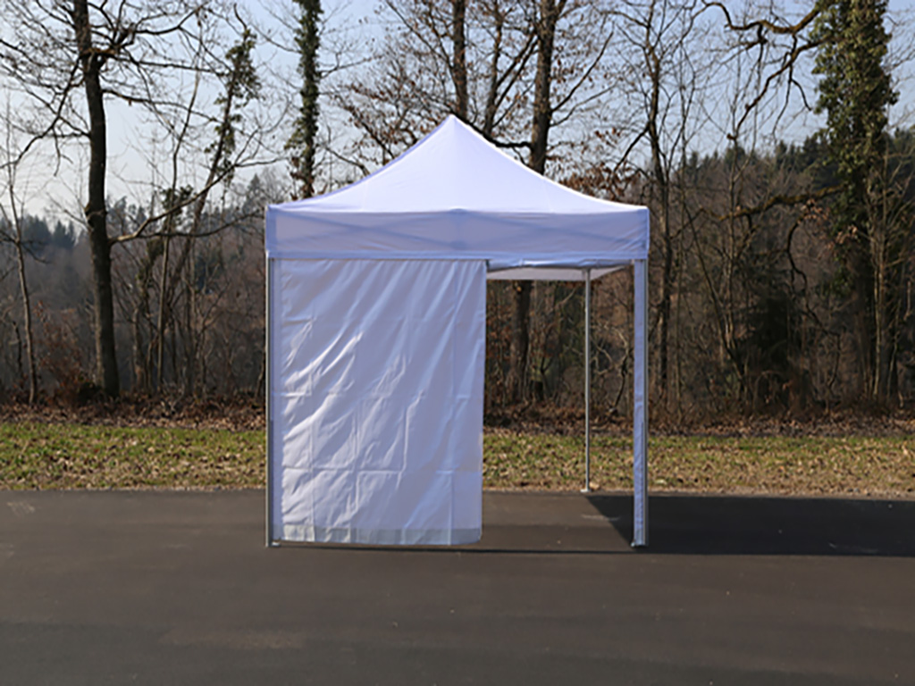 Seitenwand 3m mit Tür, Weiss