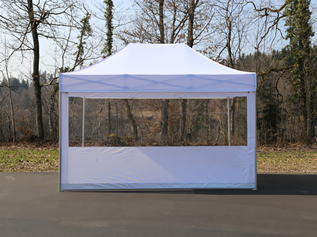 Seitenwand 4.5m mit Panoramafenster Weiss