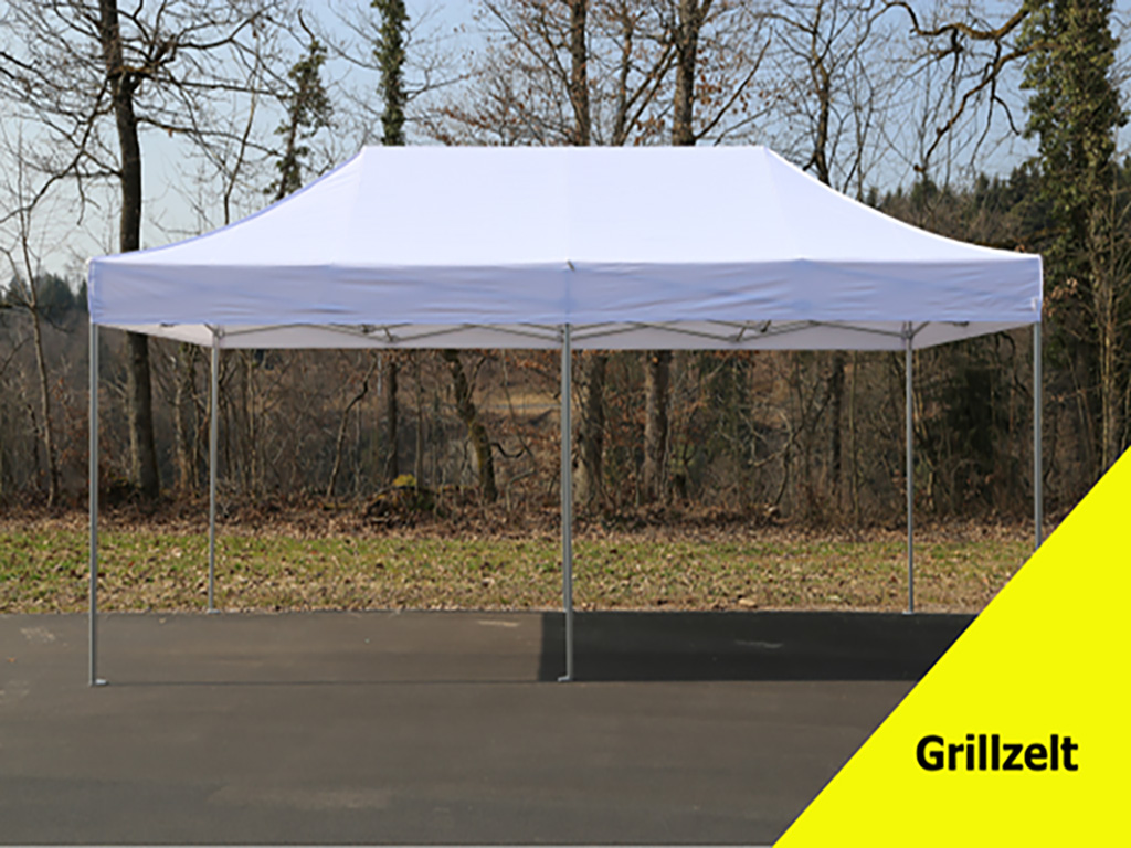 Grillzelt mieten 3×6m Weiss